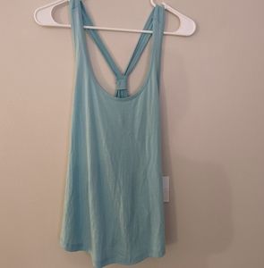 NWT Beyond Yoga Blue Cinchback Tank Top Medium $48